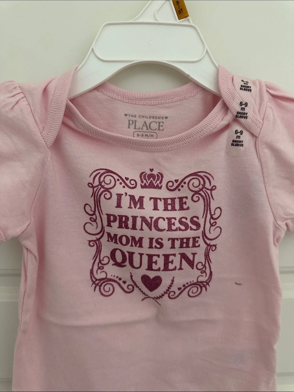 The Children's Place Pink 'I'm the Princess, Mom is the Queen' One-Piece